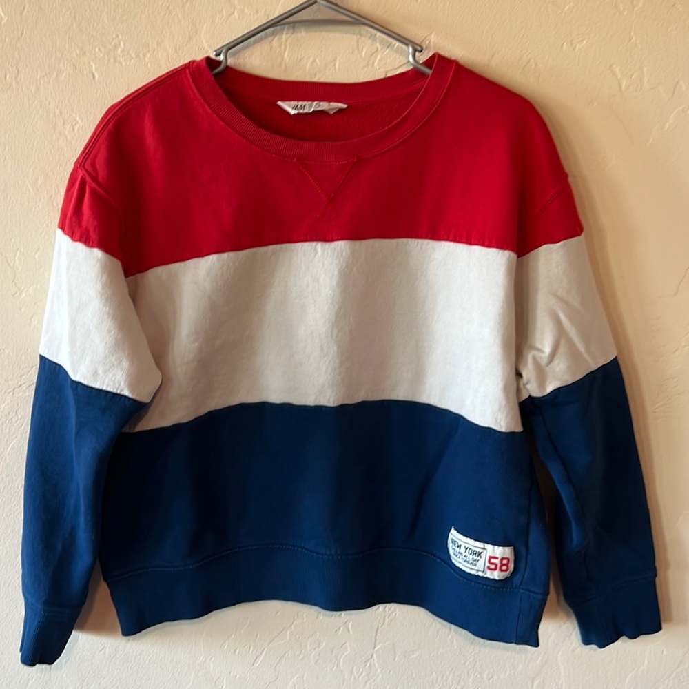 H&M crewneck tricolor sweatshirt